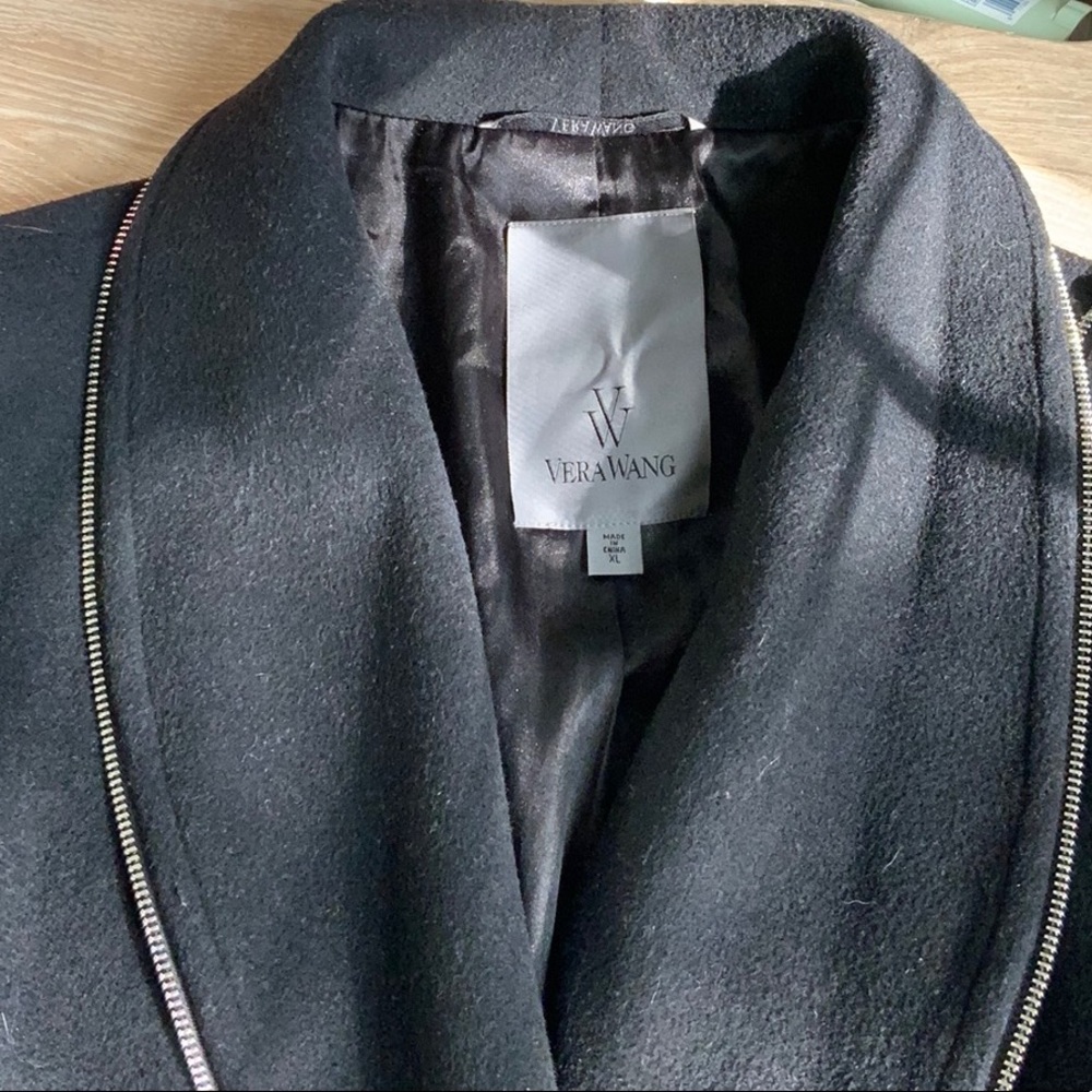 VERA WANG WOOL ZIPER COAT XL - Picture 3 of 8